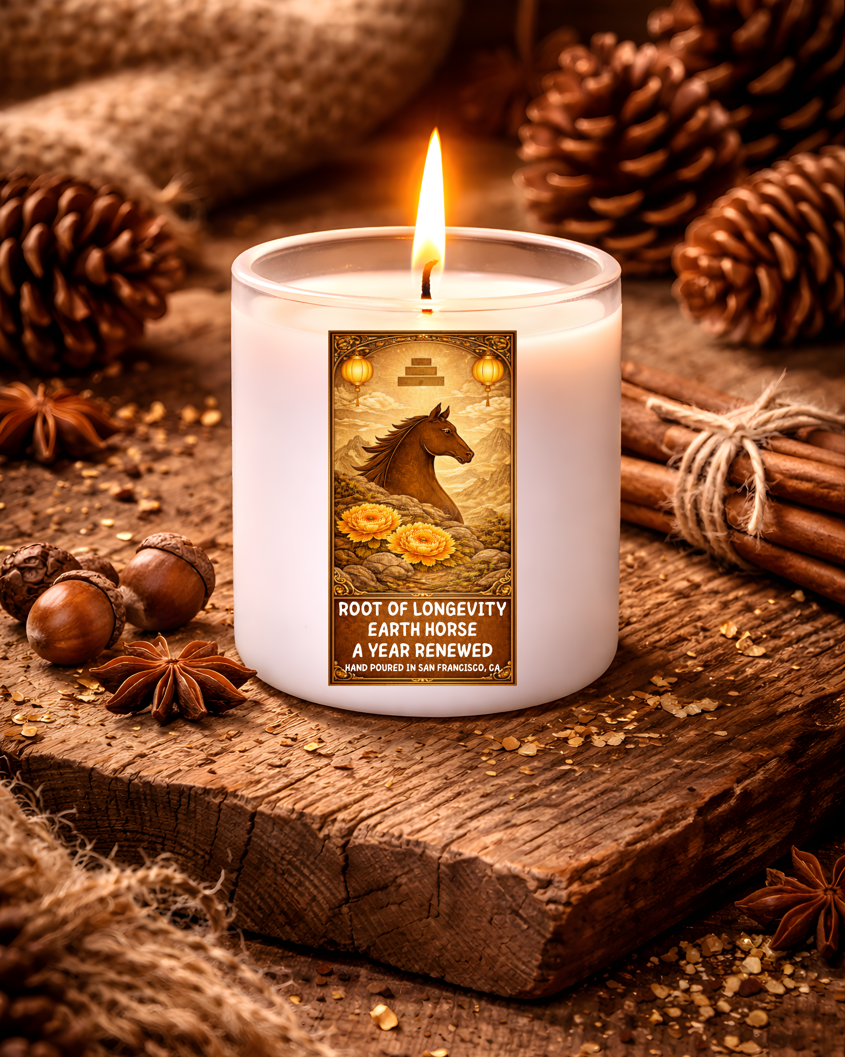 Earth – Root of Longevity | A Year Renewed | 11 oz Coconut Soy Candle