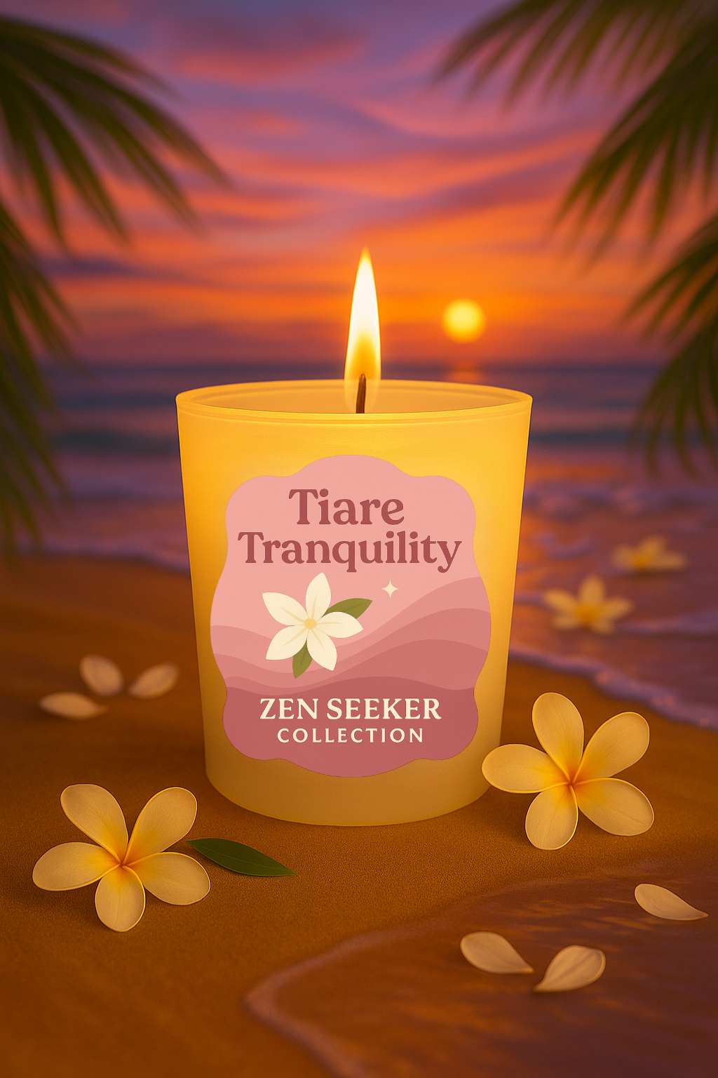 Zen Seeker Aromatherapy Soy Candle | Lavender, Jasmine & Ocean Scents | Coconut Soy